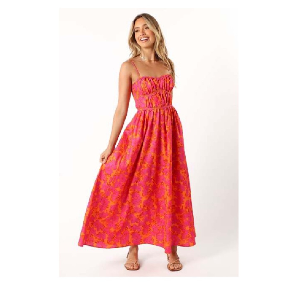 RUNAWAY THE LABEL X PETAL AND PUP KELANI A-LINE MIDI DRESS - AMBROSIA